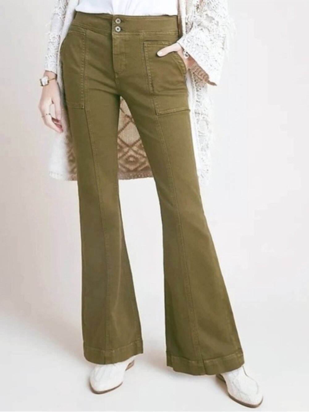 Anthropologie Pilcro And The Letterpress High Rise Trouser Bootcut Jeans